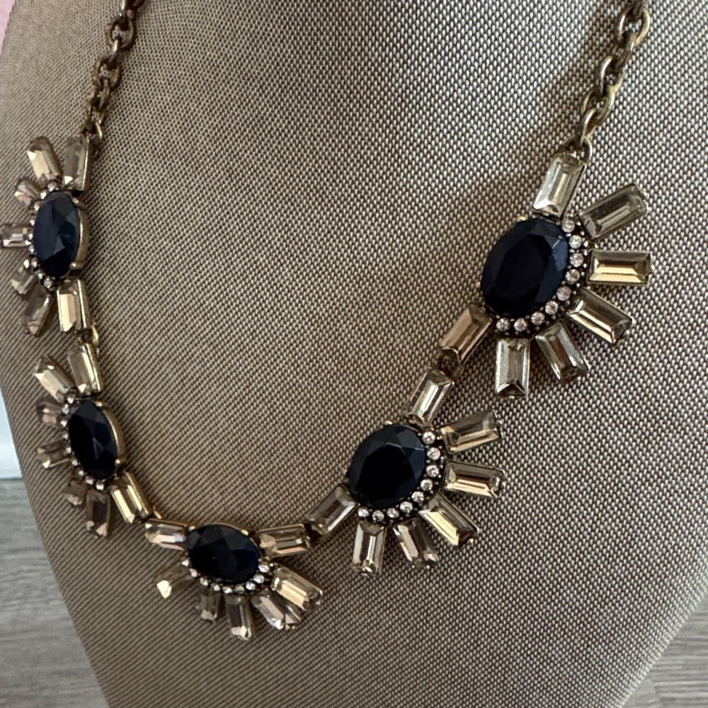 J. Crew Elegant Blue and Gold Necklace - Picture 5 of 5
